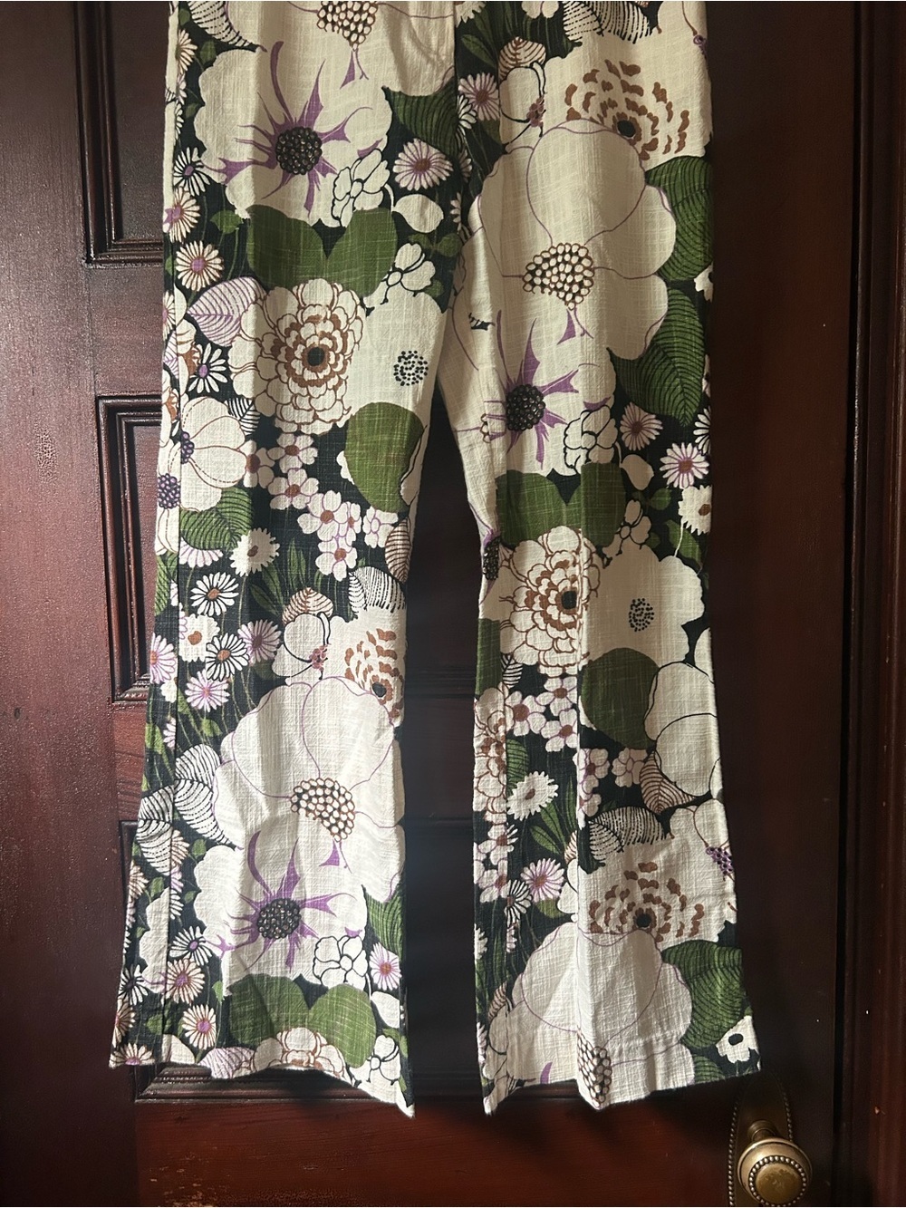 Maje 70s Floral Print Trousers Size FR 38 Boho French Girl Style US Size 6 🌸 - Picture 9 of 10